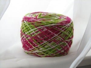 Tulip yarn all wound up.