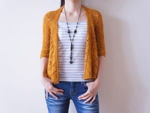 Hitofude Cardigan by Hiroko Fukatsu 