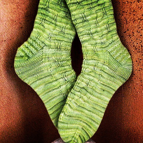 spring green socks